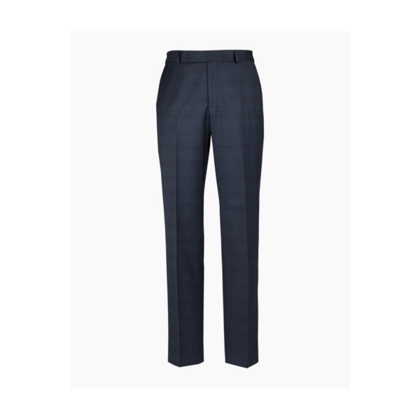 Navy Check Trouser