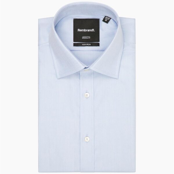 York Blue Herringbone Shirt